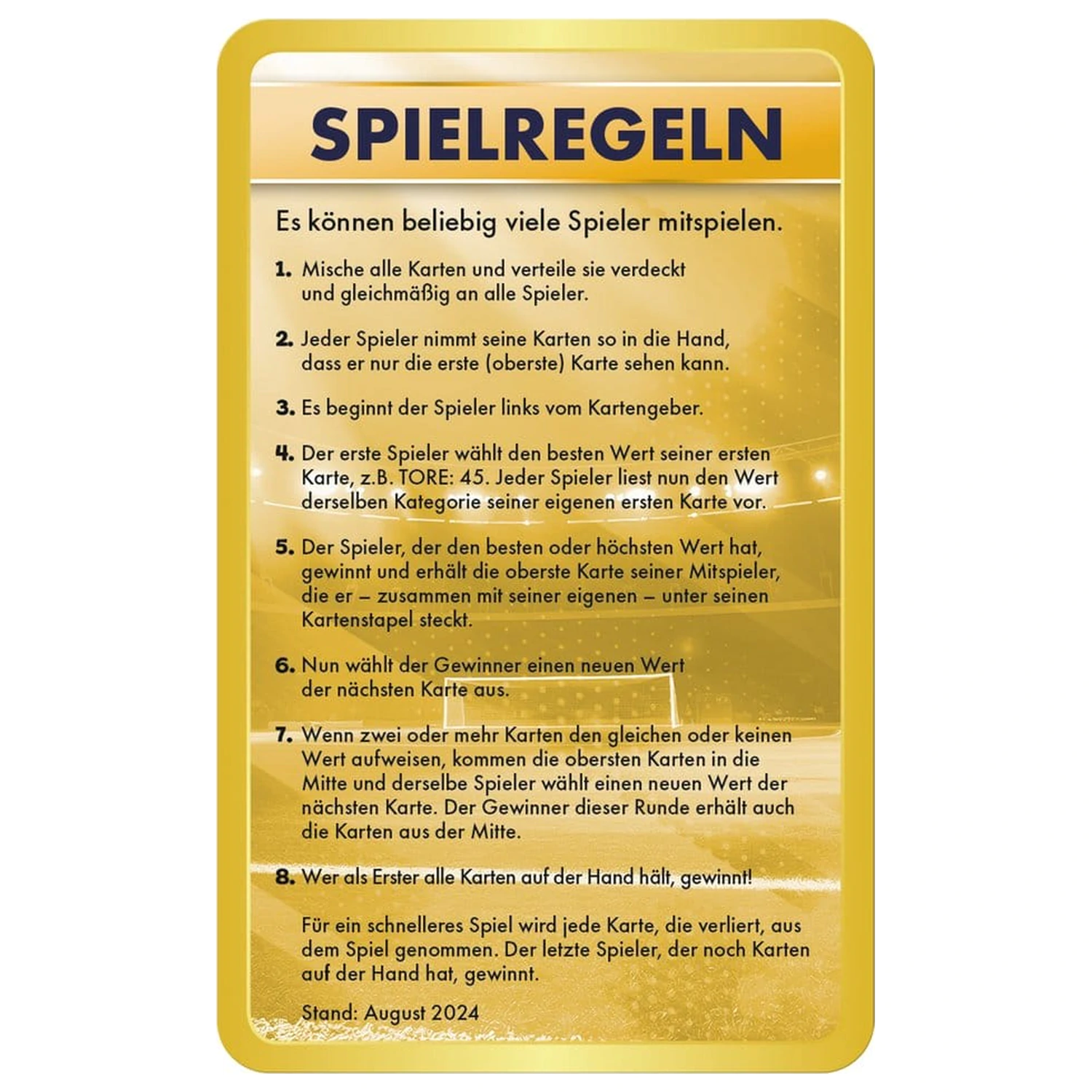 World Football Stars 6 Top Trumps német nyelvű kártyajáték  termékfotó