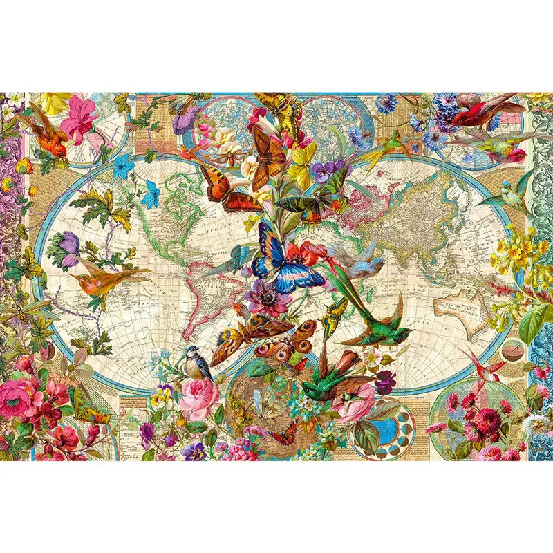 World Map of Flora and Fauna puzzle 3000db-os termékfotó