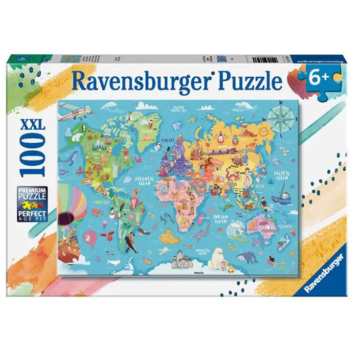 World Map puzzle 100db-os termékfotó
