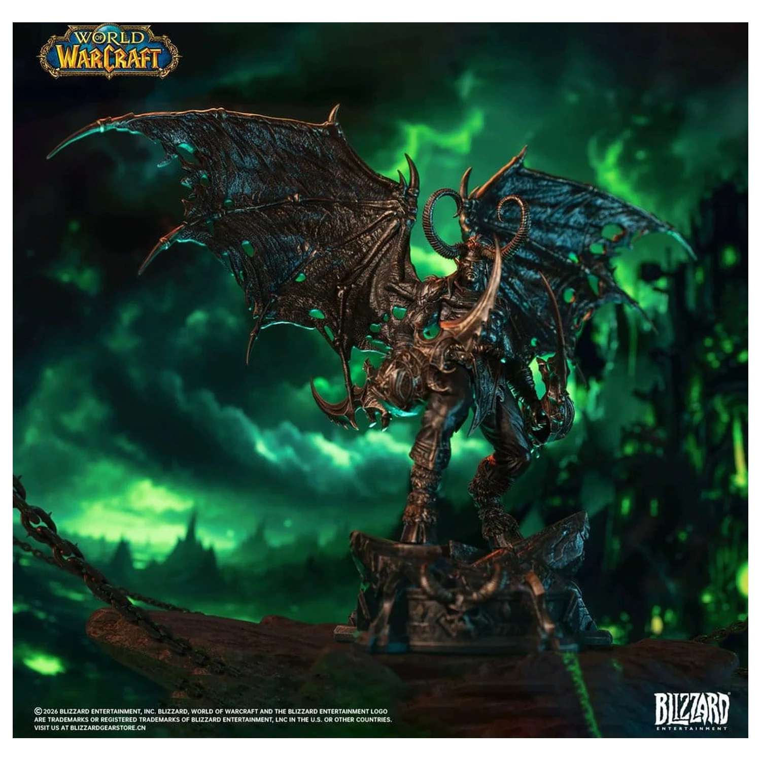 World of Warcraft 1/10 Scale szobor figura Illidan Stormrage (Bronze-Colored) 34 cm termékfotó
