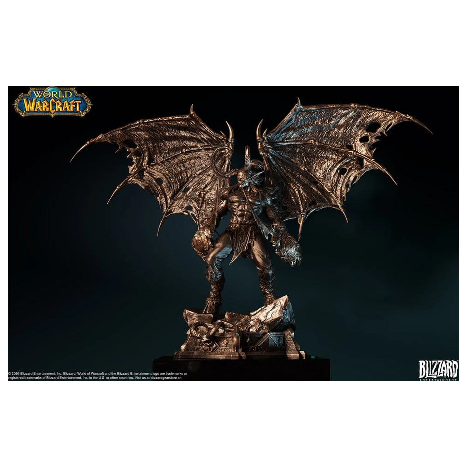 World of Warcraft 1/10 Scale szobor figura Illidan Stormrage (Bronze-Colored) 34 cm termékfotó