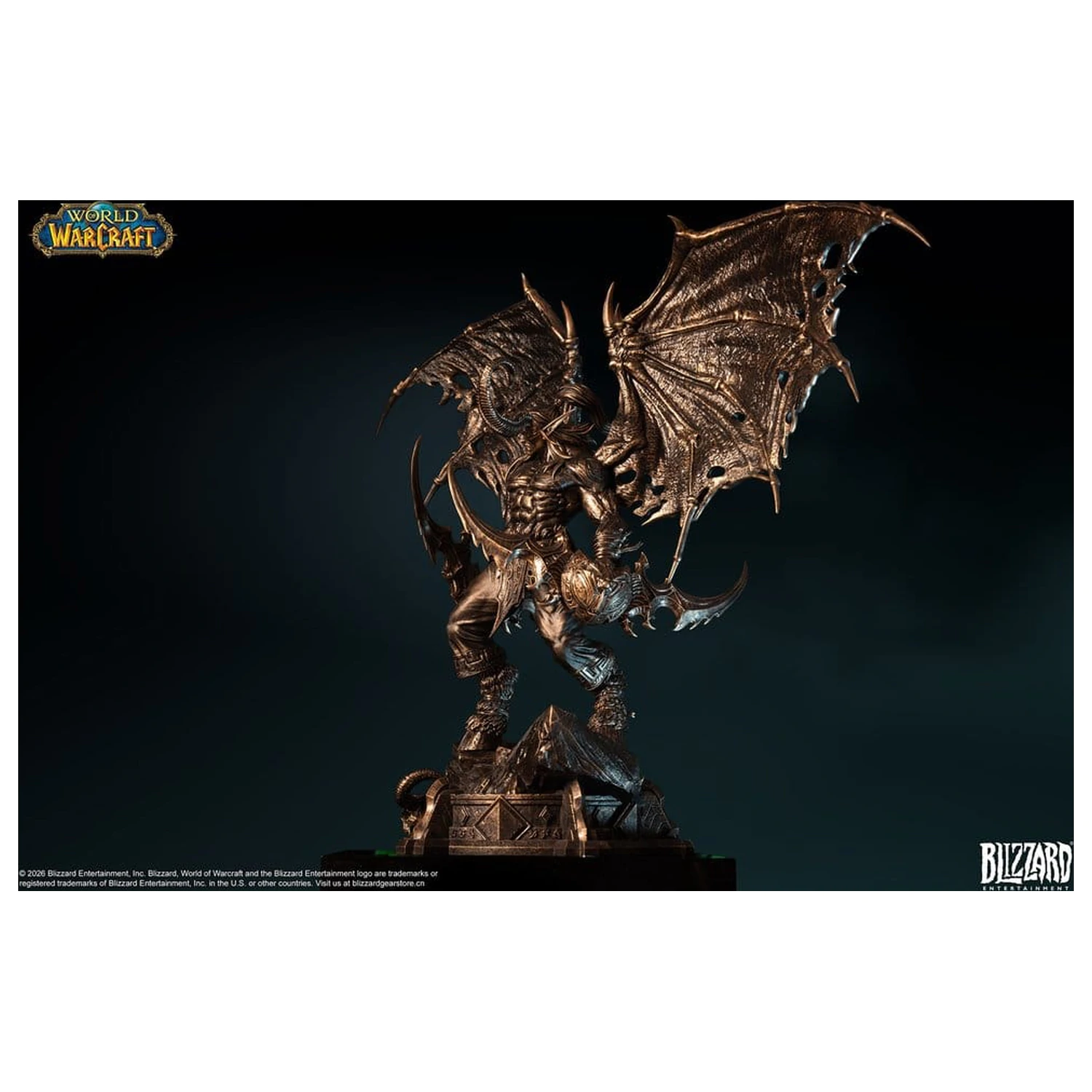 World of Warcraft 1/10 Scale szobor figura Illidan Stormrage (Bronze-Colored) 34 cm termékfotó