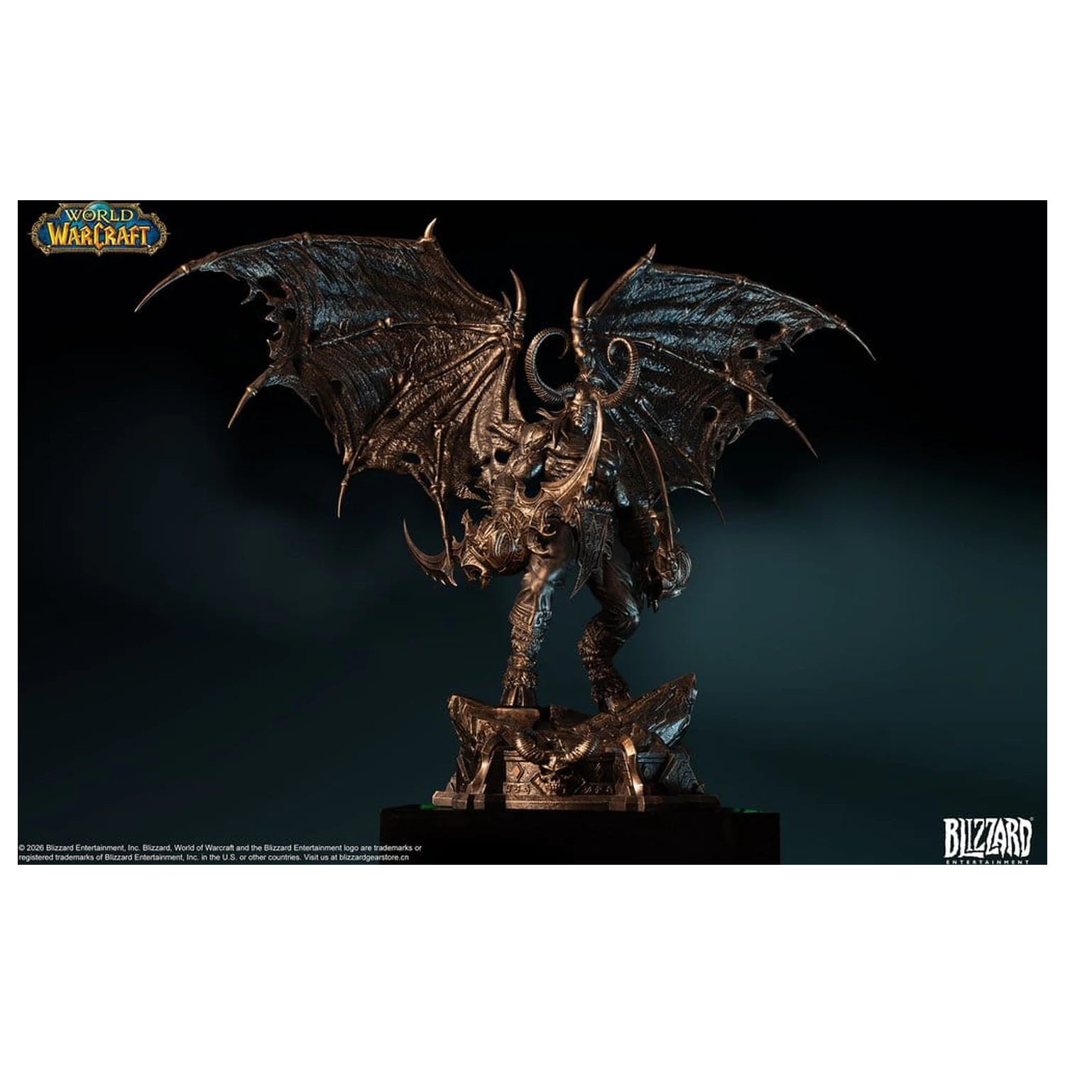World of Warcraft 1/10 Scale szobor figura Illidan Stormrage (Bronze-Colored) 34 cm termékfotó