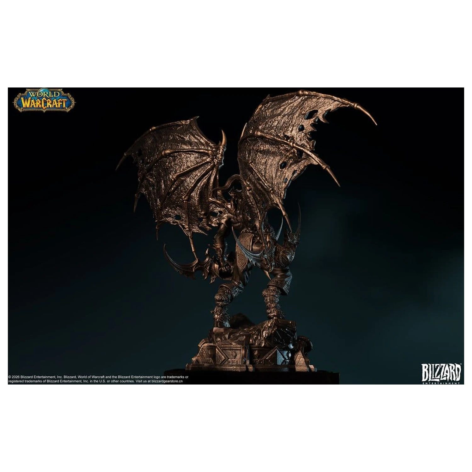 World of Warcraft 1/10 Scale szobor figura Illidan Stormrage (Bronze-Colored) 34 cm termékfotó