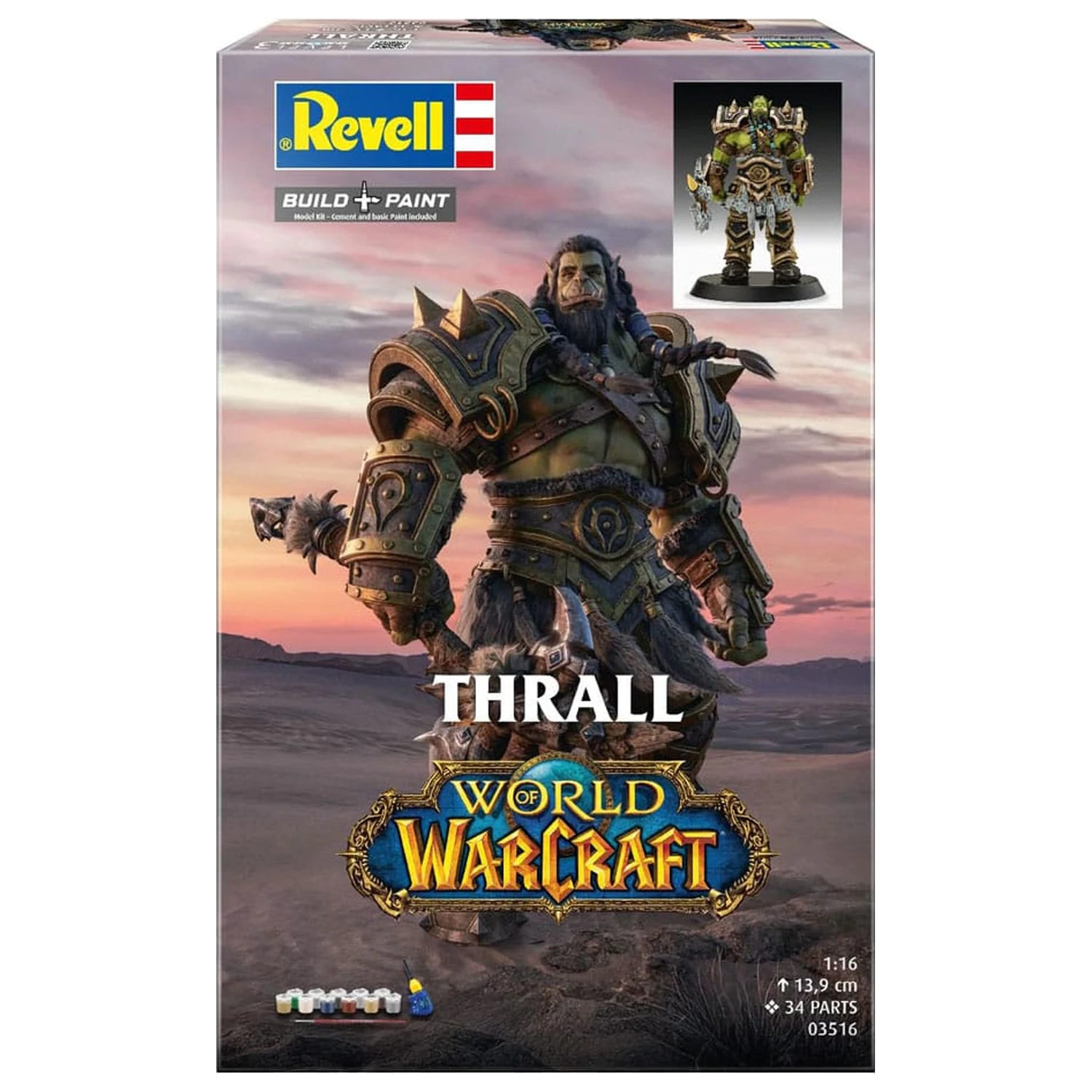 World of Warcraft 1/16 The Orc Thrall modell készlet 13 cm termékfotó