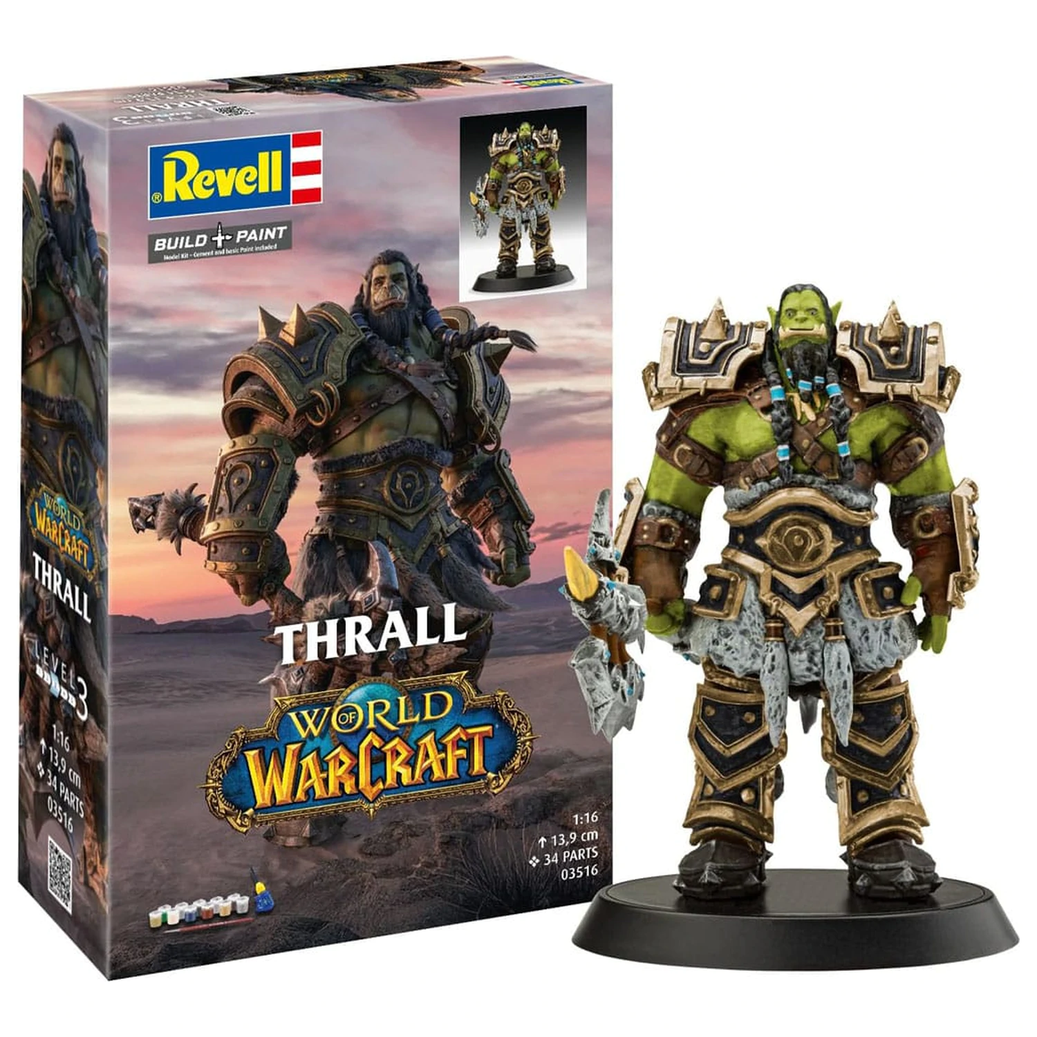 World of Warcraft 1/16 The Orc Thrall modell készlet 13 cm termékfotó