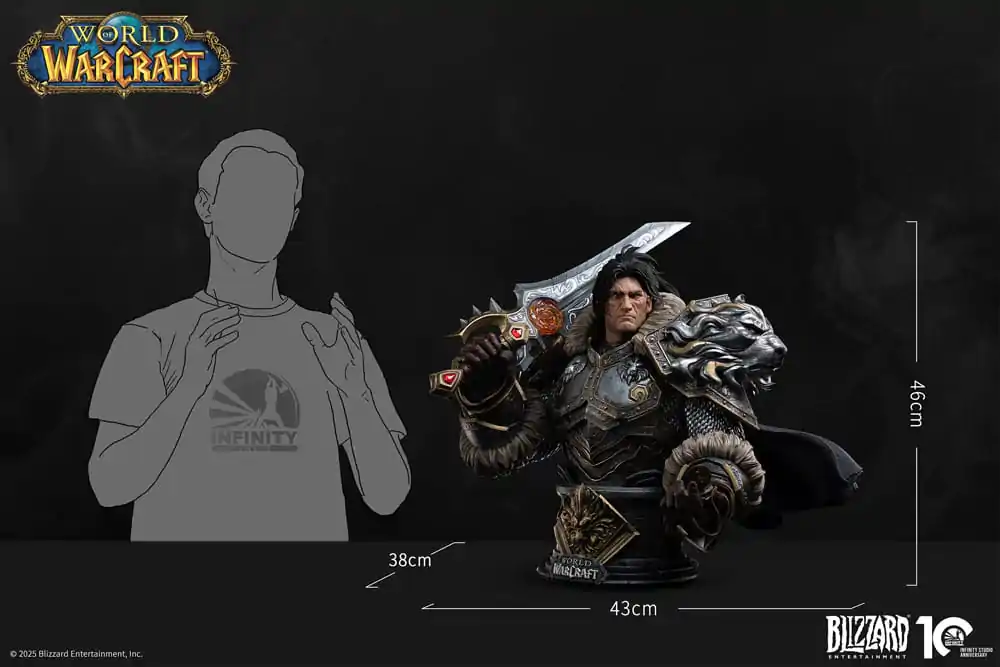 World of Warcraft 1/3 Varian Wrynn mellszobor figura 46 cm termékfotó