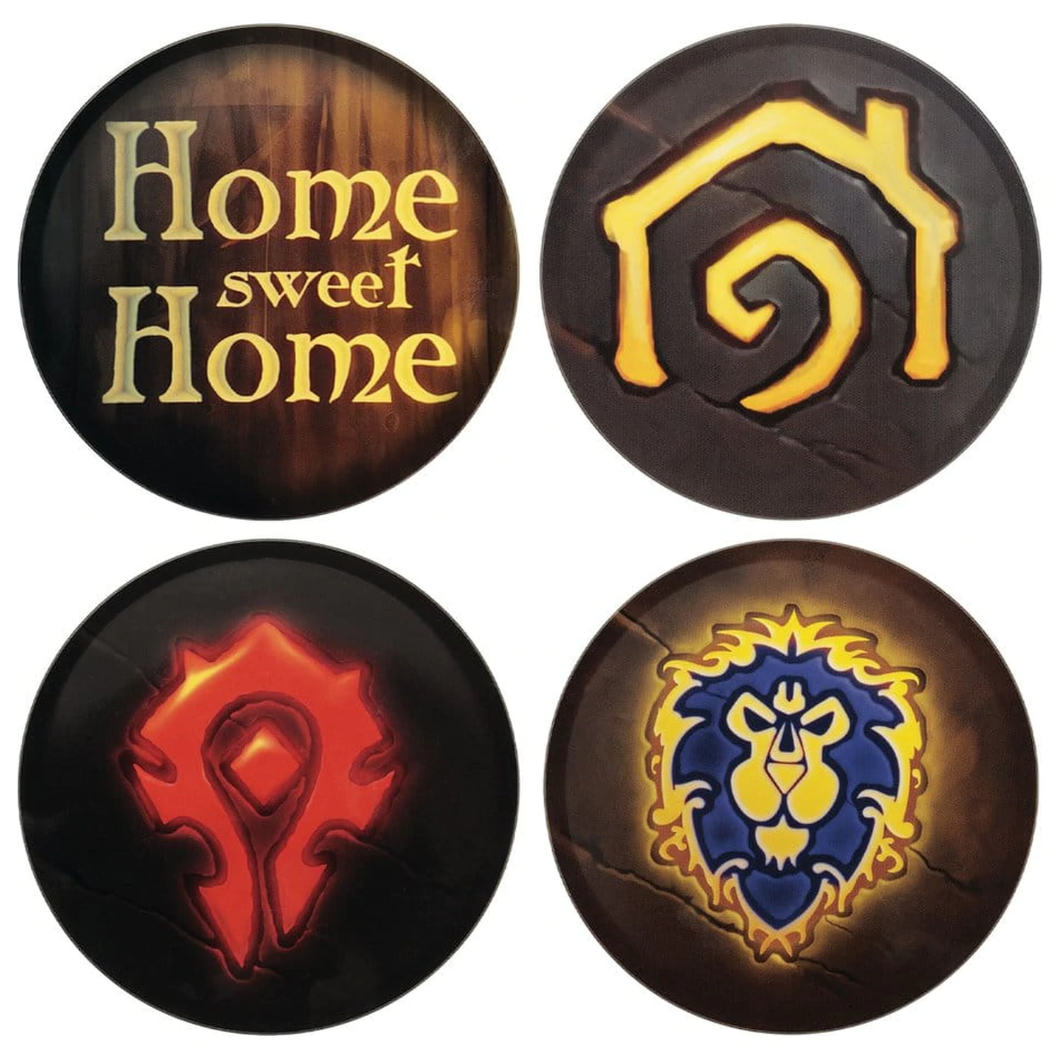 World of Warcraft 4 db-os poháralátét csomag Printed Metal termékfotó