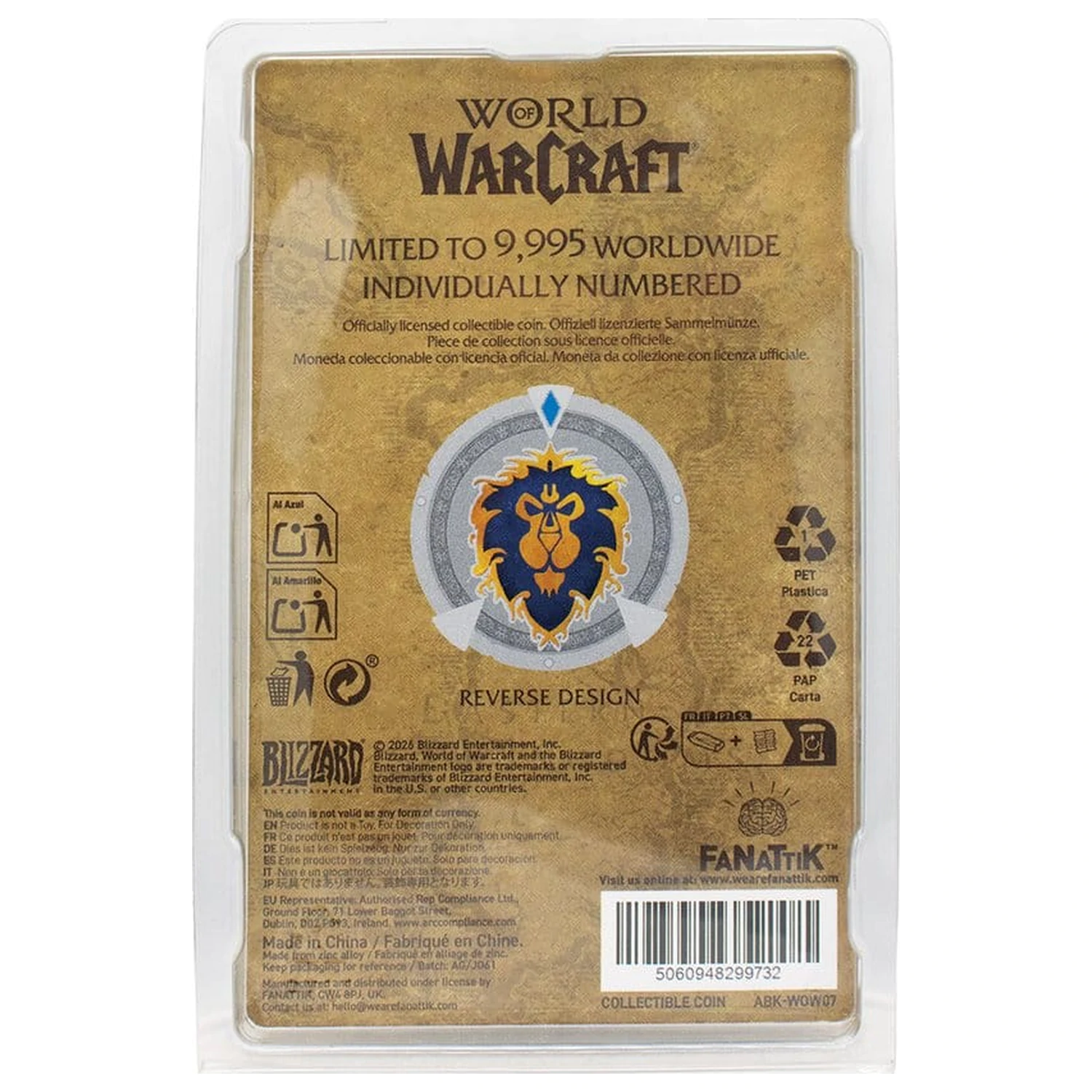 World of Warcraft Gyűjthető érme Faction Limitált kiadás termékfotó