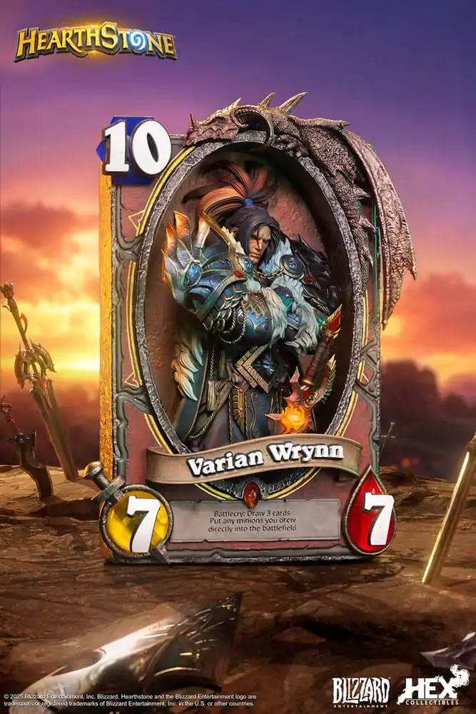 Hearthstone 3D Art Frame Varian Wrynn szobor figura 31 cm termékfotó