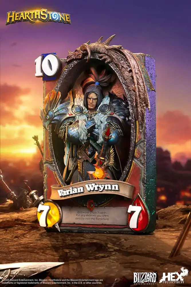 Hearthstone 3D Art Frame Varian Wrynn szobor figura 31 cm termékfotó