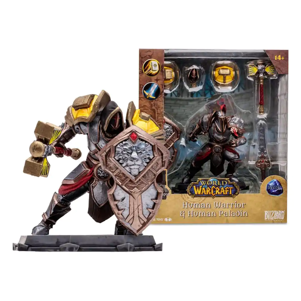 World of Warcraft Human Paladin Warrior (Rare) akciófigura 15 cm termékfotó