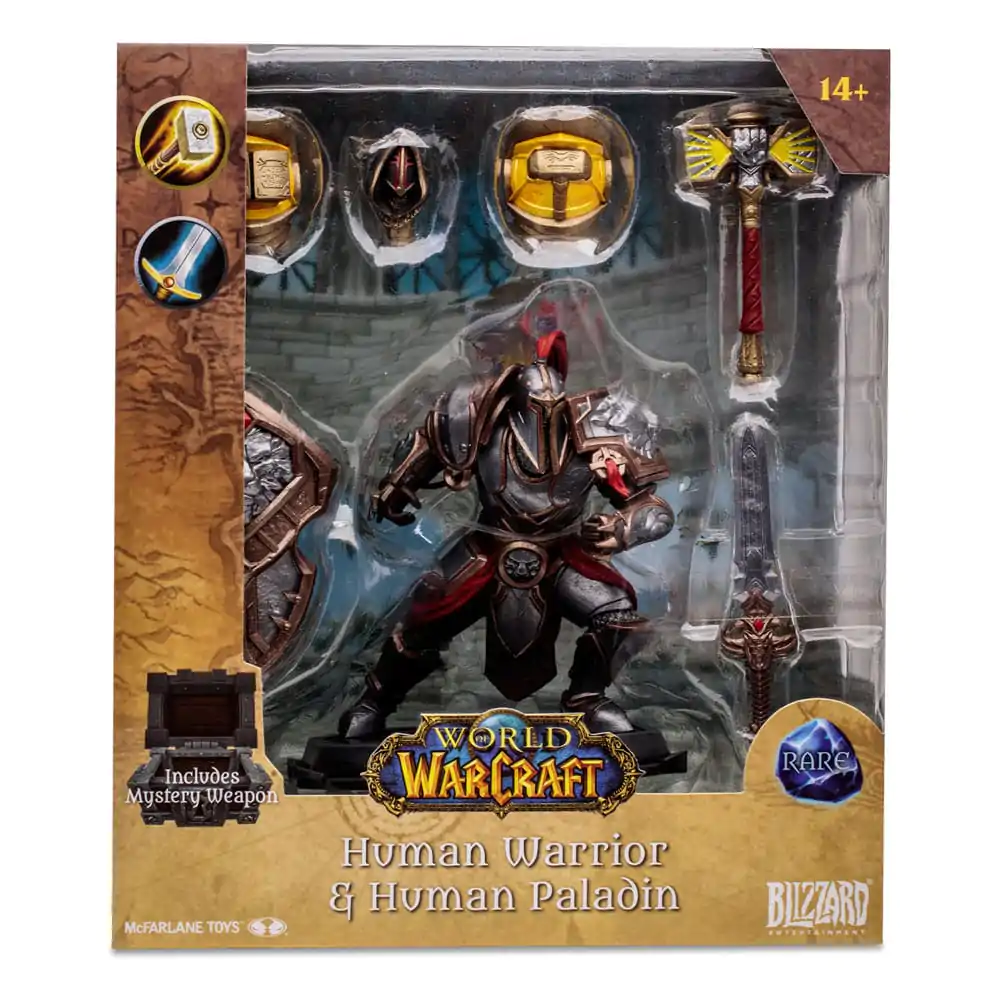 World of Warcraft Human Paladin Warrior (Rare) akciófigura 15 cm termékfotó