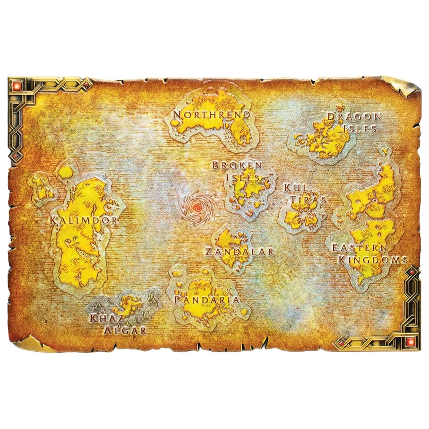 World of Warcraft replika Metal Map of Azeroth Limitált kiadás 12 x 18 cm termékfotó