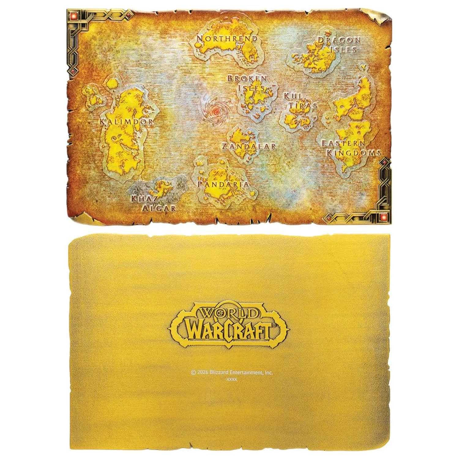 World of Warcraft replika Metal Map of Azeroth Limitált kiadás 12 x 18 cm termékfotó