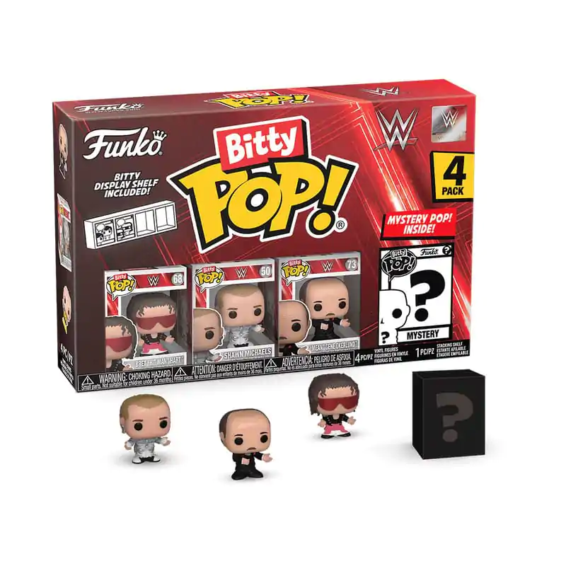 WWE Bitty Funko POP! Vinyl figura 4 db-os csomag Bret Hart 2,5 cm termékfotó