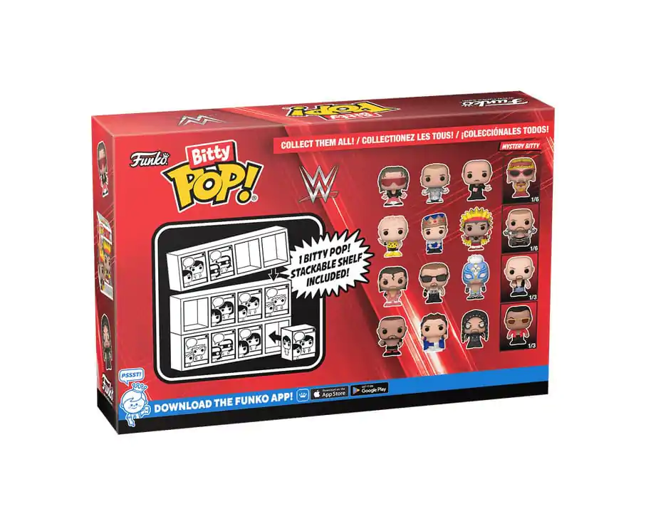 WWE Bitty Funko POP! Vinyl figura 4 db-os csomag Bret Hart 2,5 cm termékfotó