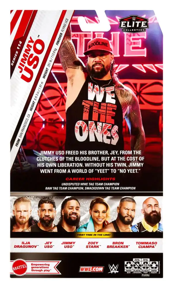 WWE Elite Collection akciófigura Jimmy Uso 15 cm termékfotó