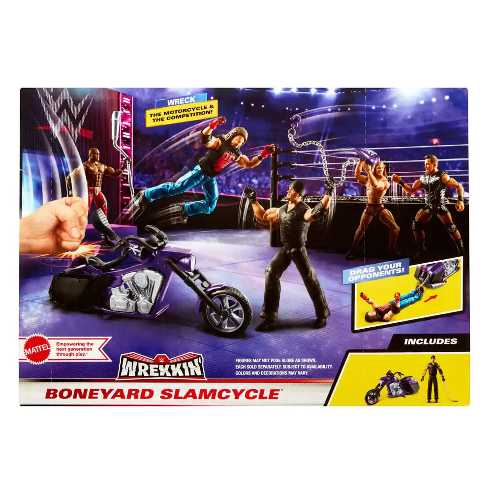 WWE Wrekkin' Big Evil Slamcycle with Undertaker akciófigura és jármű 15 cm termékfotó