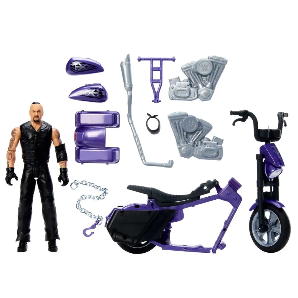 WWE Wrekkin' Big Evil Slamcycle with Undertaker akciófigura és jármű 15 cm termékfotó