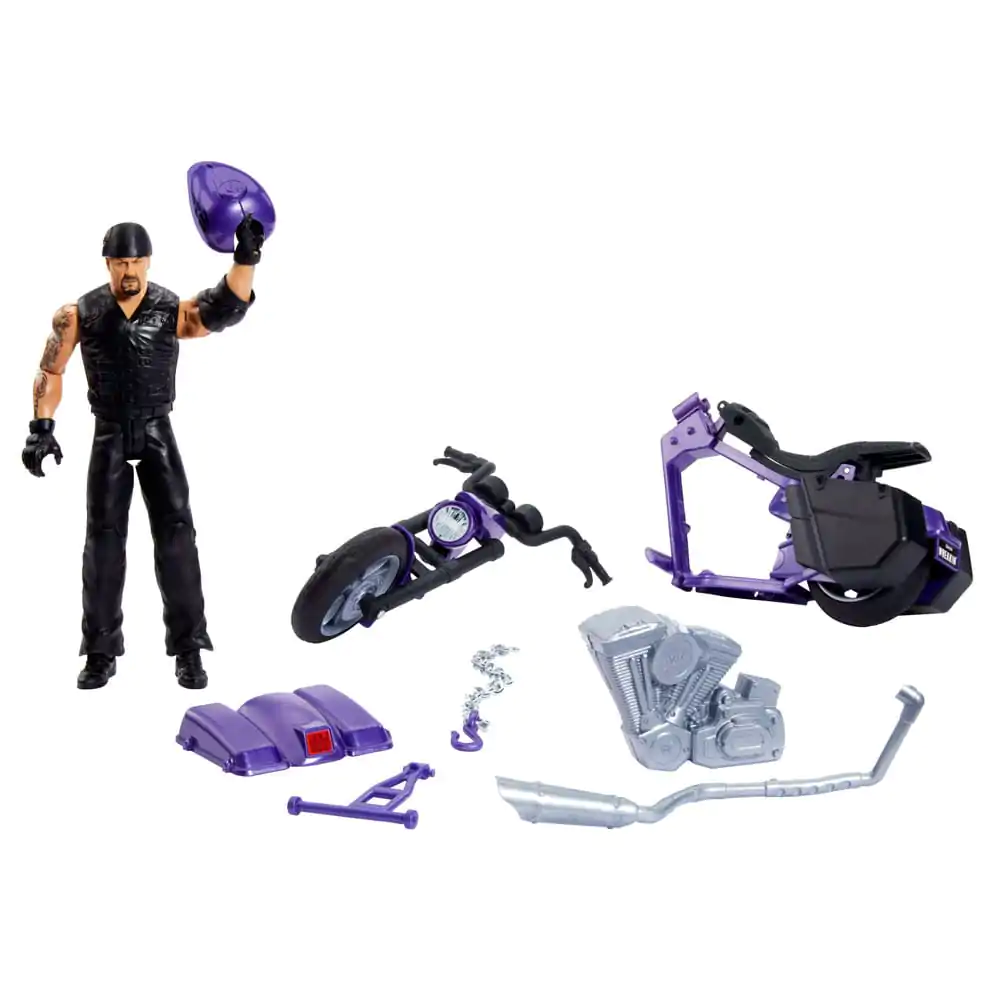 WWE Wrekkin' Big Evil Slamcycle with Undertaker akciófigura és jármű 15 cm termékfotó