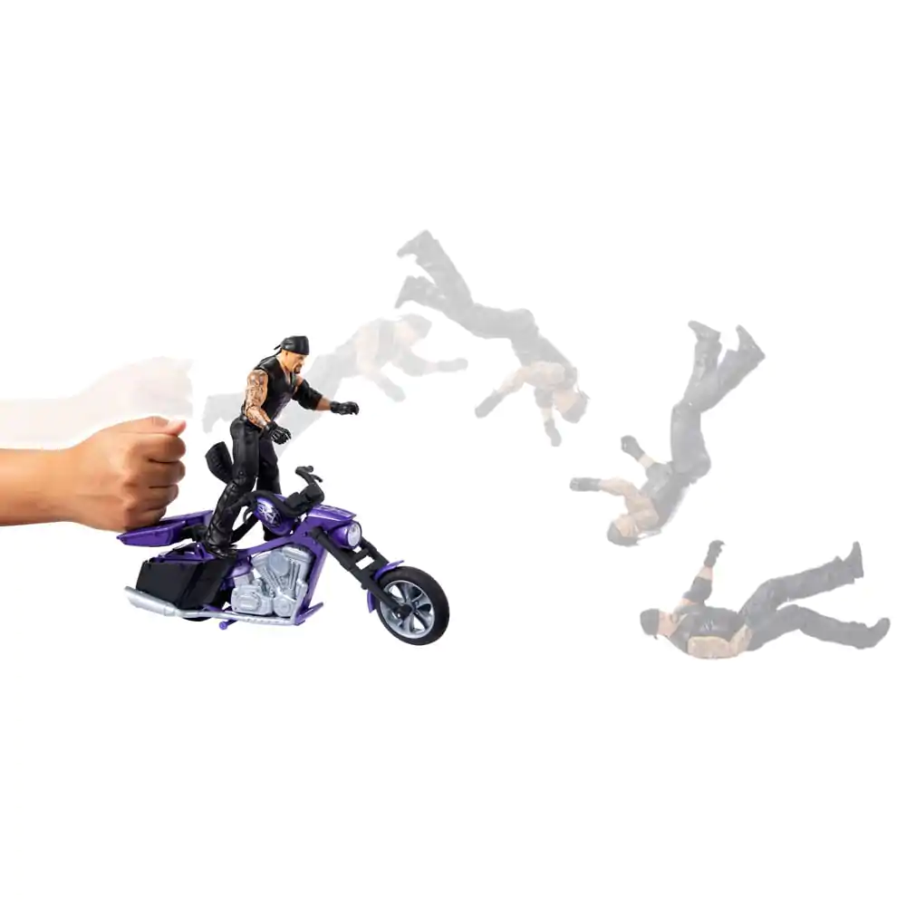 WWE Wrekkin' Big Evil Slamcycle with Undertaker akciófigura és jármű 15 cm termékfotó