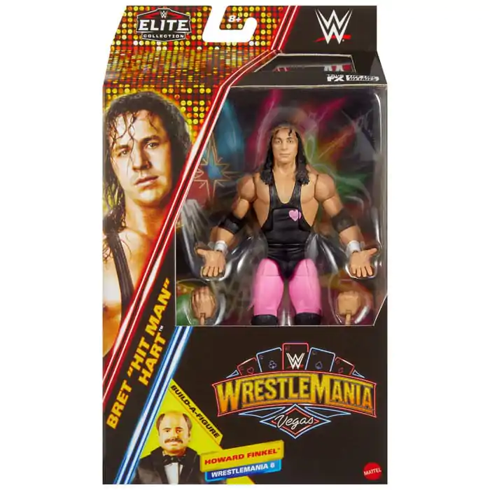 WWE WrestleMania Elite Collection Bret "Hit Man" Hart akciófigura 15 cm termékfotó