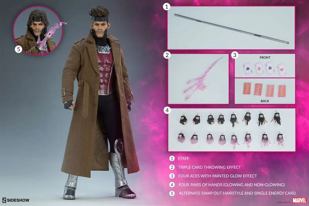 X-Men 1/6 Gambit Deluxe akciófigura 30 cm termékfotó