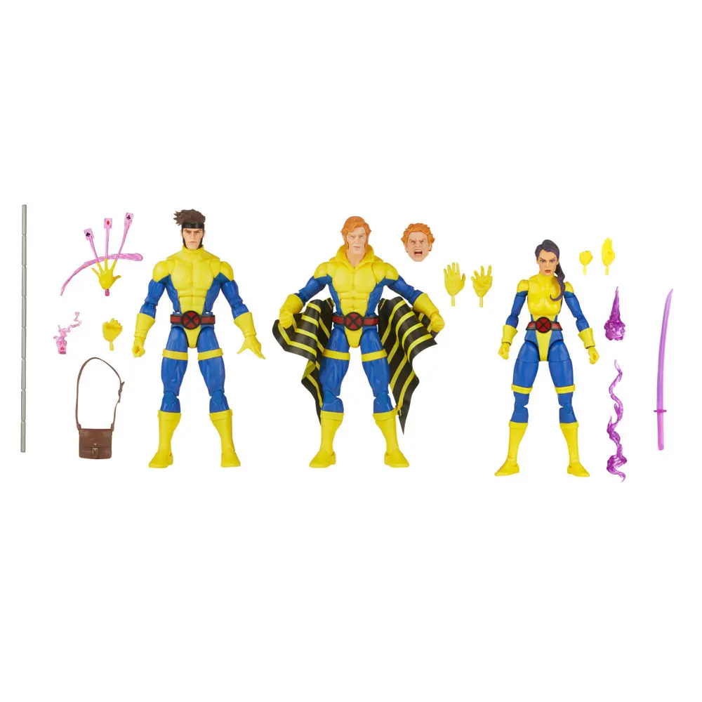X-Men 60th Anniversary Marvel Legends Gambit, Marvel's Banshee, Psylocke 3db-os akciófigura csomag 15 cm termékfotó