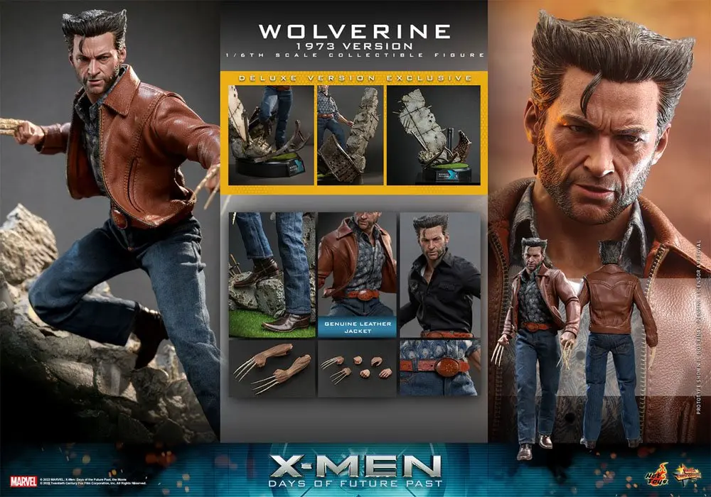 X-Men Days of Future Past Movie Masterpiece 1/6 Wolverine (1973 Version) Deluxe Version akciófigura 30 cm termékfotó