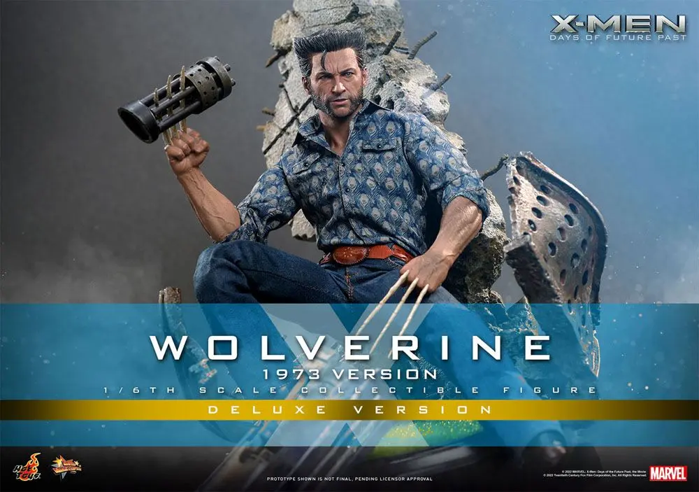 X-Men Days of Future Past Movie Masterpiece 1/6 Wolverine (1973 Version) Deluxe Version akciófigura 30 cm termékfotó