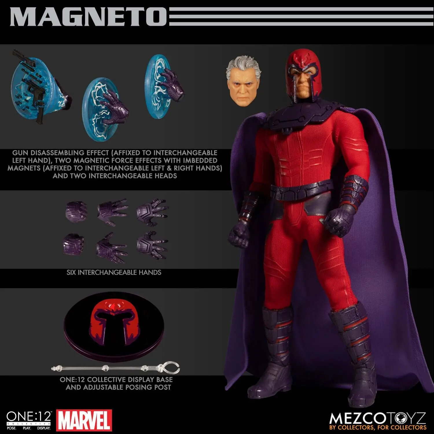 Marvel 1/12 Magneto akciófigura 17 cm termékfotó