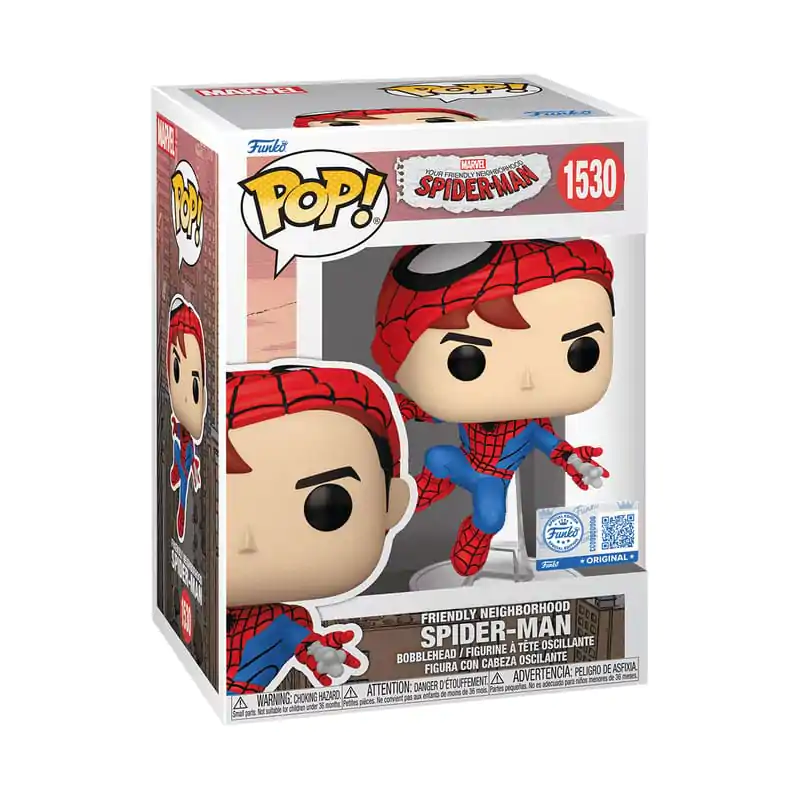 Your Friendly Neighborhood Spider-Man Funko POP! Vinyl figura Spider-man(Unmasked) Exkluzív 9 cm termékfotó
