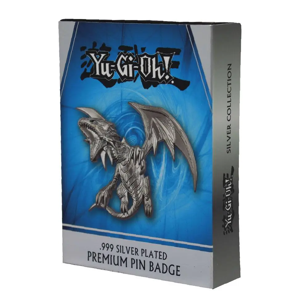 Yu-Gi-Oh! Blue Eyes White Dragon kitűző (ezüstözött) termékfotó