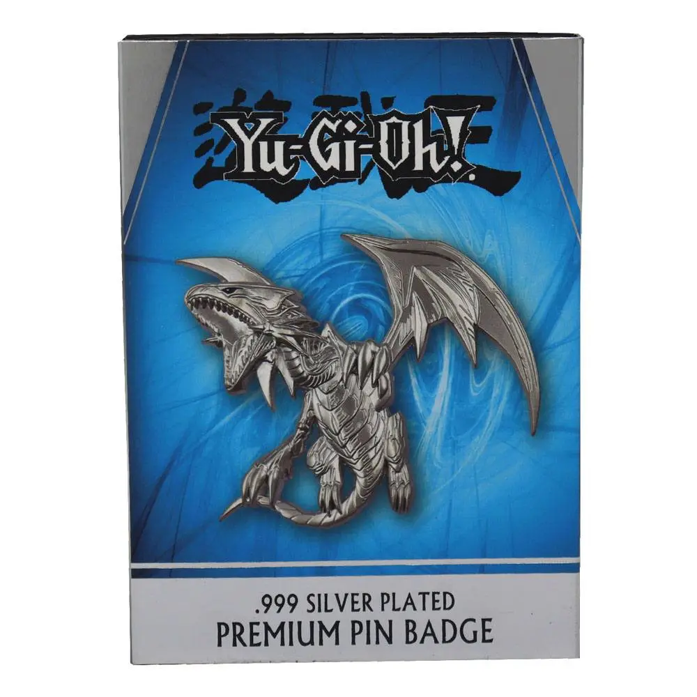 Yu-Gi-Oh! Blue Eyes White Dragon kitűző (ezüstözött) termékfotó