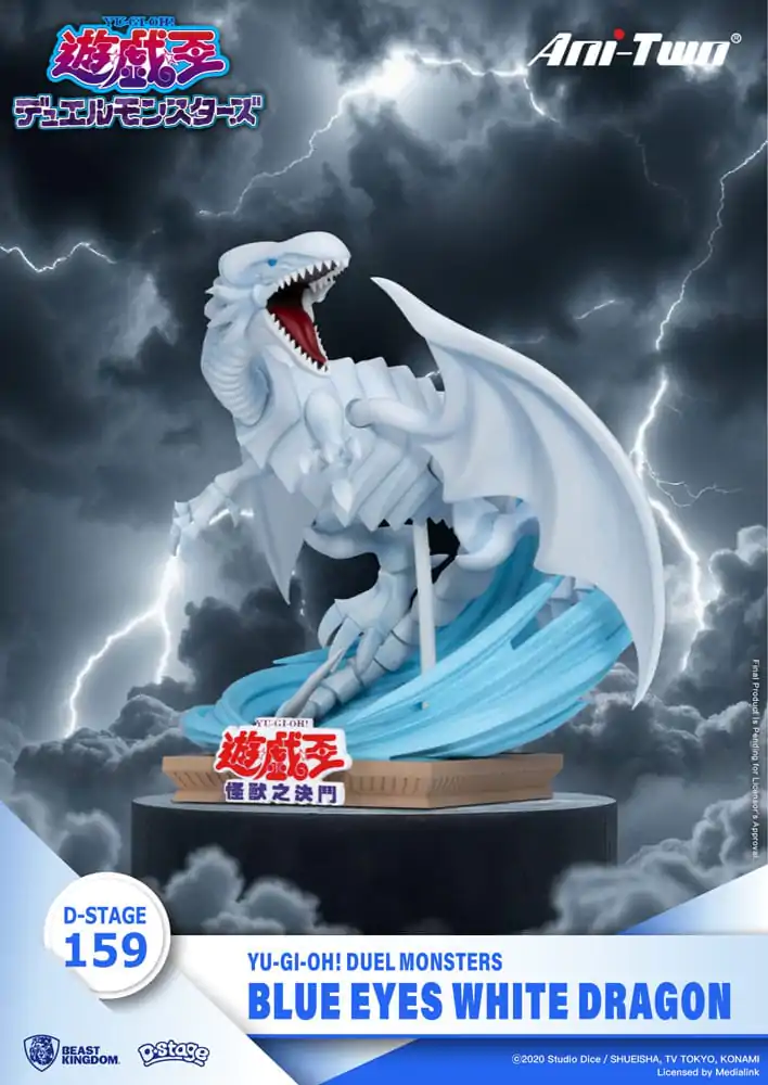 Yu-Gi-Oh! Duel Monsters D-Stage PVC Diorama szobor figura Blue Eyes White Dragon 15 cm termékfotó