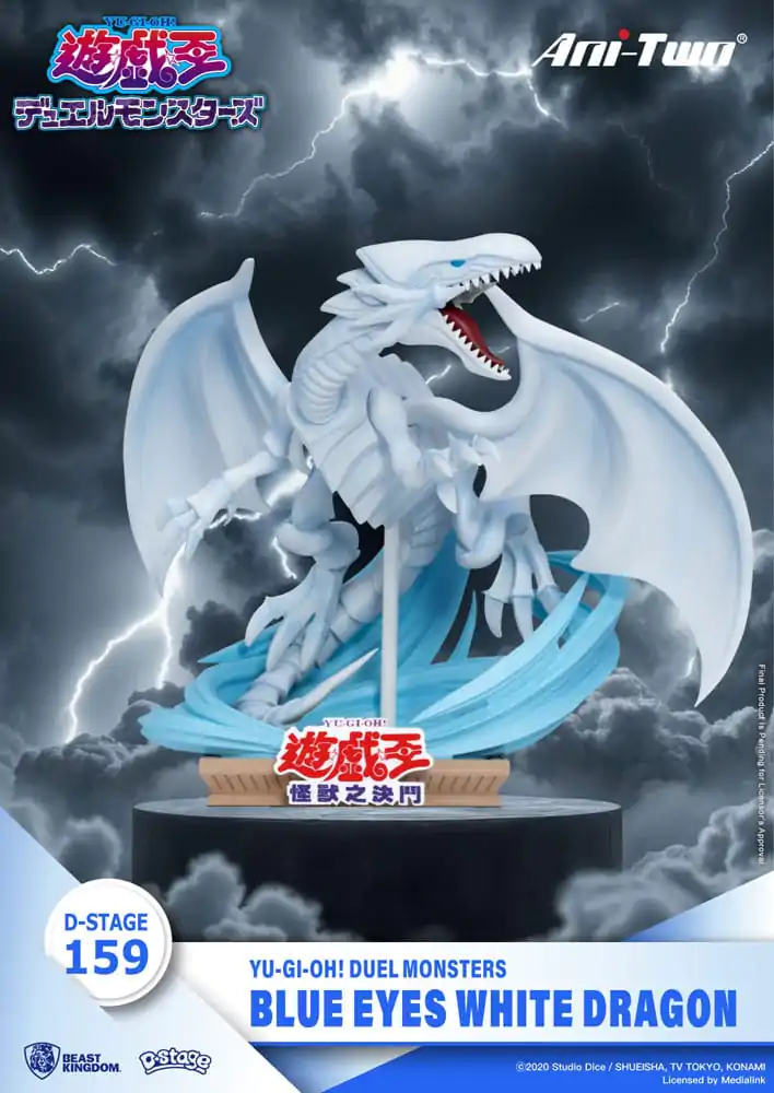 Yu-Gi-Oh! Duel Monsters D-Stage PVC Diorama szobor figura Blue Eyes White Dragon 15 cm termékfotó