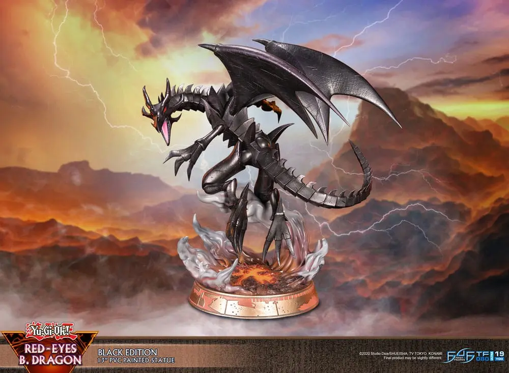 Yu-Gi-Oh! Red-Eyes B. Dragon Black Colour PVC szobor figura 33 cm termékfotó