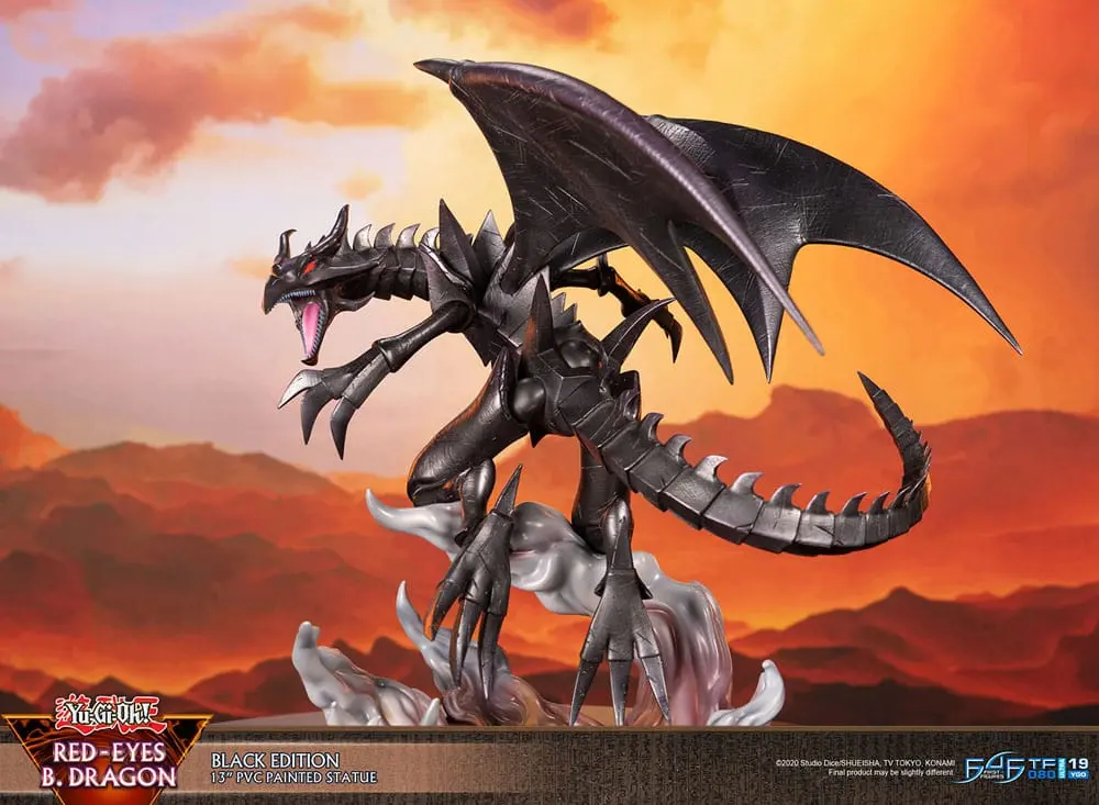 Yu-Gi-Oh! Red-Eyes B. Dragon Black Colour PVC szobor figura 33 cm termékfotó