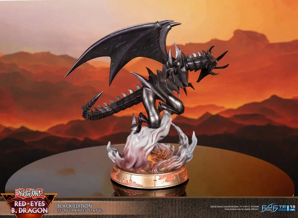 Yu-Gi-Oh! Red-Eyes B. Dragon Black Colour PVC szobor figura 33 cm termékfotó