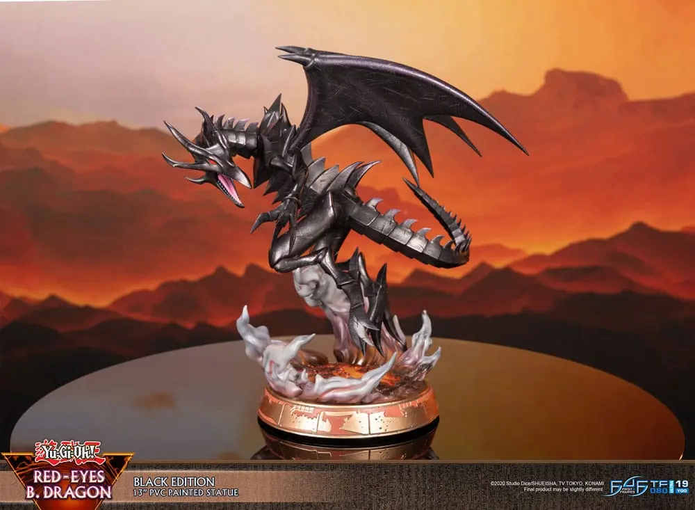 Yu-Gi-Oh! Red-Eyes B. Dragon Black Colour PVC szobor figura 33 cm termékfotó