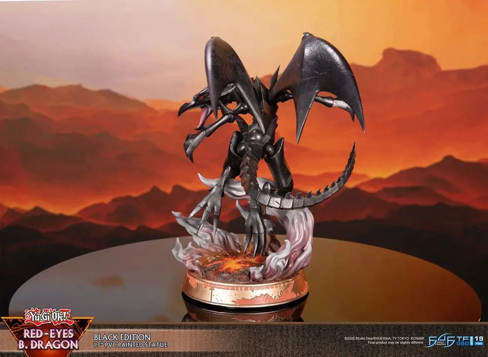 Yu-Gi-Oh! Red-Eyes B. Dragon Black Colour PVC szobor figura 33 cm termékfotó