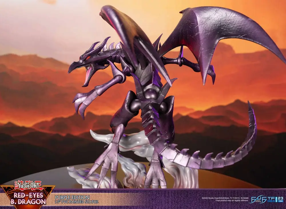 Yu-Gi-Oh! Red-Eyes B. Dragon Purple Colour PVC szobor figura 33 cm termékfotó