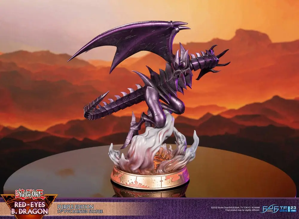 Yu-Gi-Oh! Red-Eyes B. Dragon Purple Colour PVC szobor figura 33 cm termékfotó