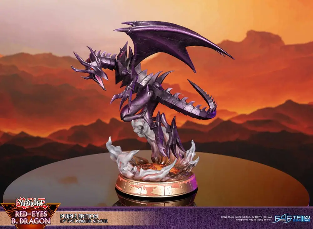 Yu-Gi-Oh! Red-Eyes B. Dragon Purple Colour PVC szobor figura 33 cm termékfotó