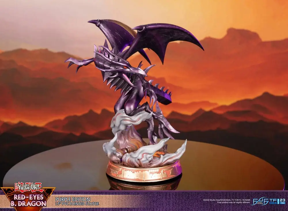 Yu-Gi-Oh! Red-Eyes B. Dragon Purple Colour PVC szobor figura 33 cm termékfotó