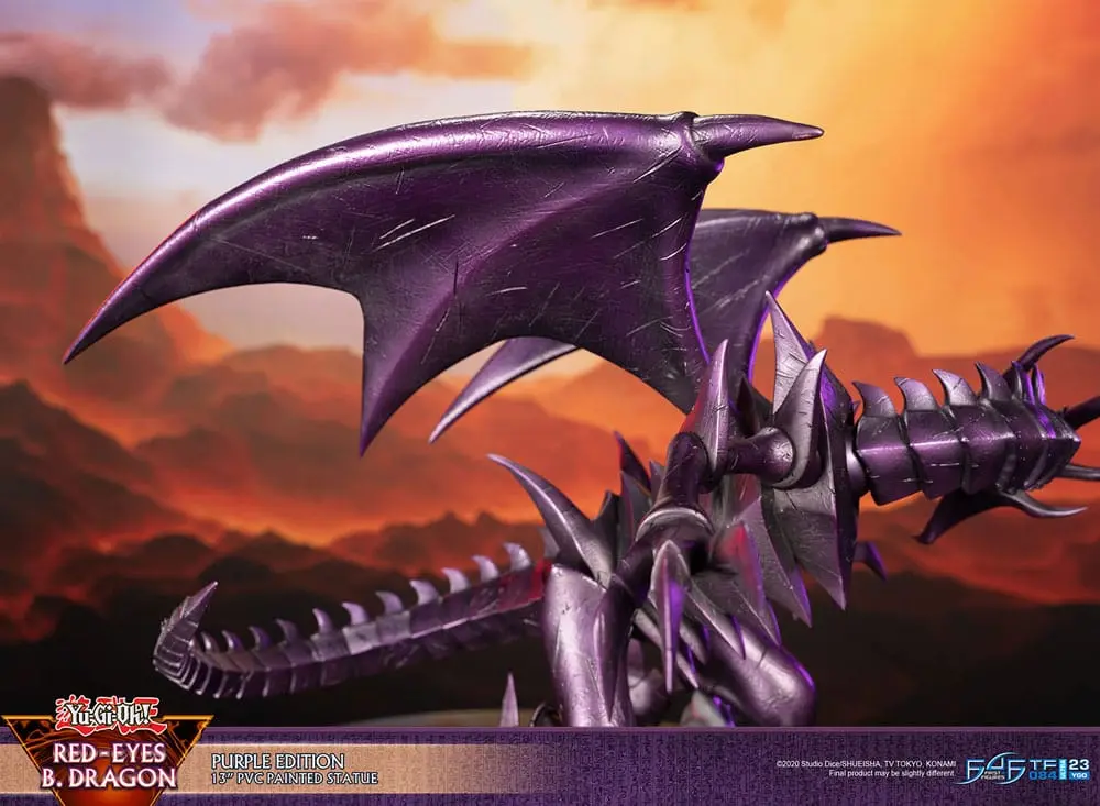 Yu-Gi-Oh! Red-Eyes B. Dragon Purple Colour PVC szobor figura 33 cm termékfotó