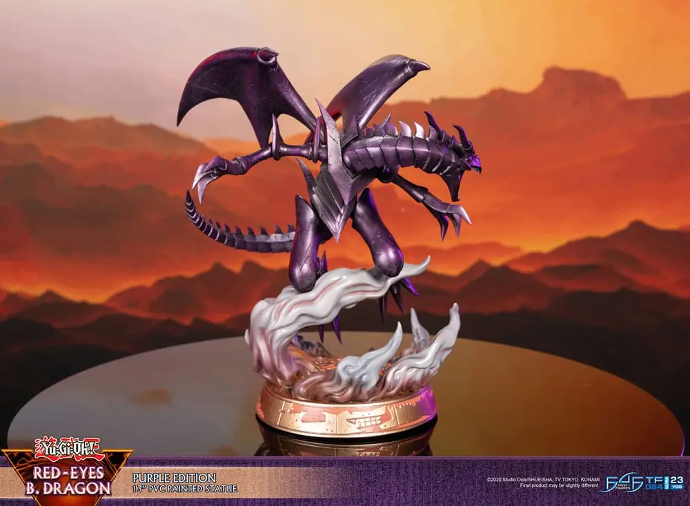 Yu-Gi-Oh! Red-Eyes B. Dragon Purple Colour PVC szobor figura 33 cm termékfotó