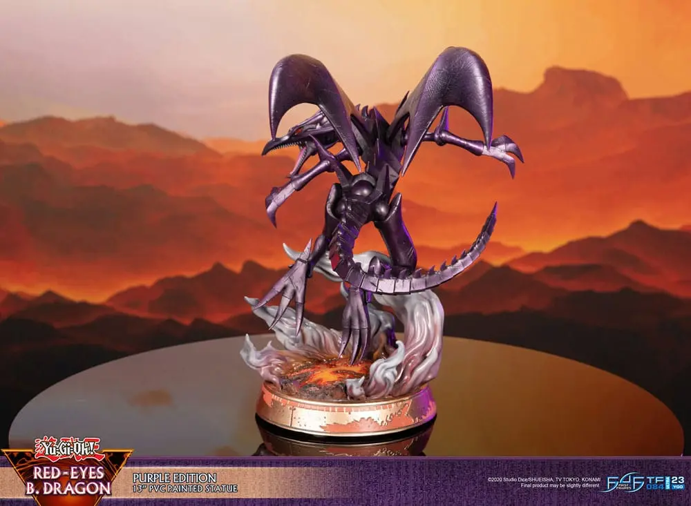 Yu-Gi-Oh! Red-Eyes B. Dragon Purple Colour PVC szobor figura 33 cm termékfotó