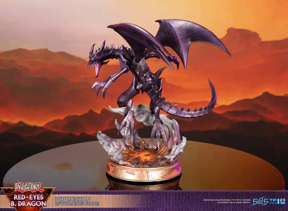 Yu-Gi-Oh! Red-Eyes B. Dragon Purple Colour PVC szobor figura 33 cm termékfotó